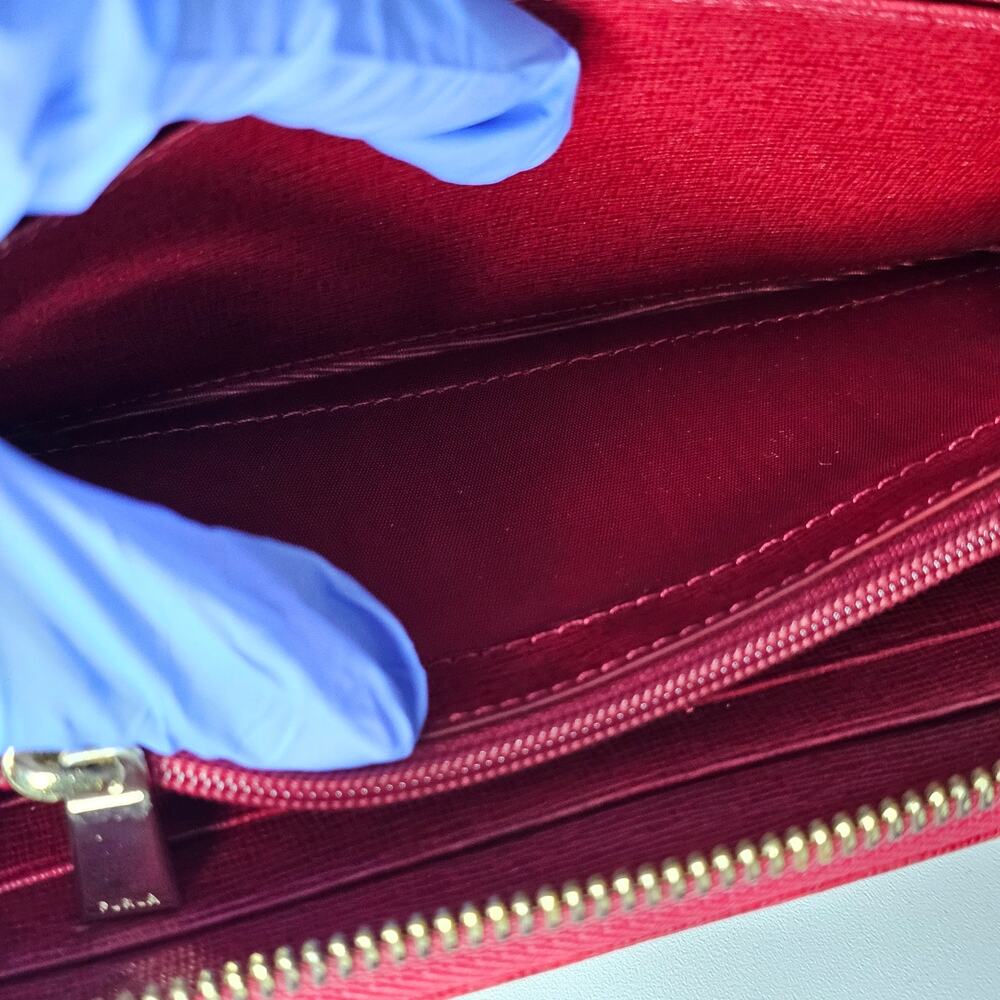 Furla Babylon XL Zip-Around Continental Wallet – Red Saffiano Leather - EUC - Picture 12 of 14